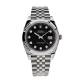 Date just black diamond dial 41mm