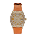 Oyster perpetual yellow diamond gold set 36mm
