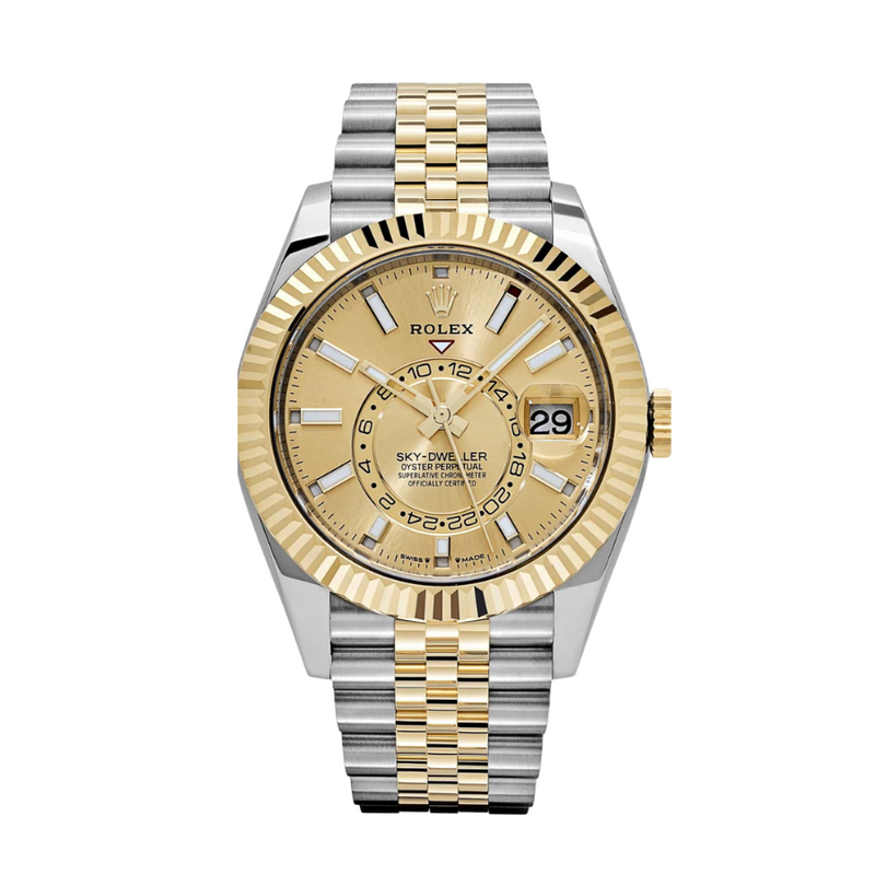 Sky-dweller gold jubilee champagne dial 42mm
