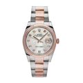 Date just rose gold mother of pearl diamond dial 36mm
