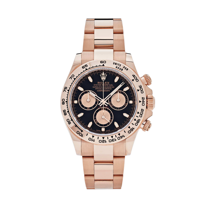 Daytona rose gold black dial 40mm