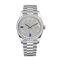Day-date diamond paved sapphire dial 40mm