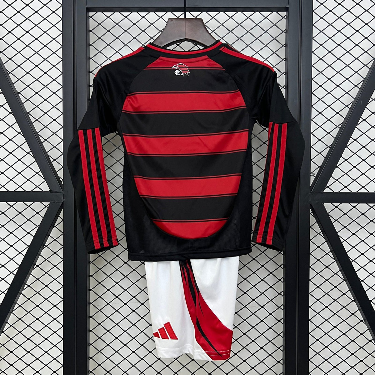 Kit Criança Flamengo Principal Manga Comprida 2025/26