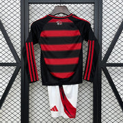 Kit Criança Flamengo Principal Manga Comprida 2025/26