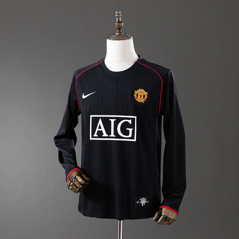 Camisola Manchester United Alternativa 2007/08 Manga Cumprida