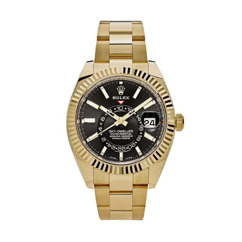 Sky-dweller gold black dial 42mm