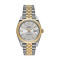 Date just yellow gold silver dial 41mm