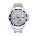 Gmt-master ii custom bezel diamond pave dial 40mm