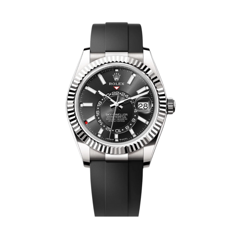 Sky-dweller black dial oysterflex 42mm