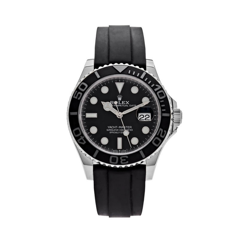 Yacht-master white gold black dial 42mm