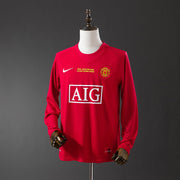 Camisola Manchester United Principal 2007/08 Manga Cumprida