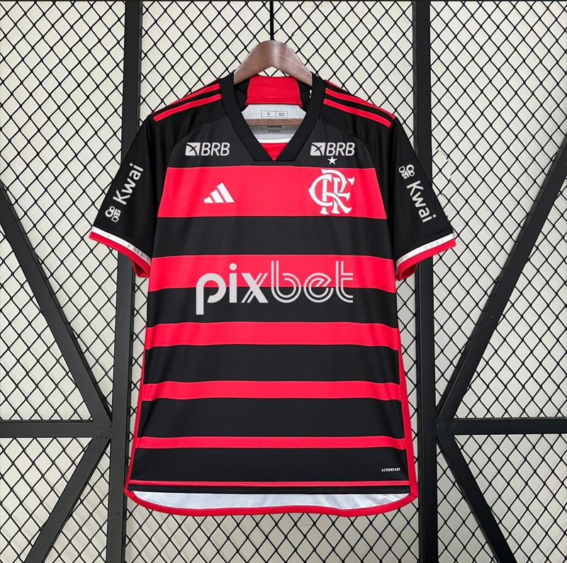 Camisola Flamengo Principal 2024/25 Todos os Patrocínios