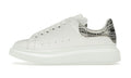 Oversized bianco argento coccodrillo