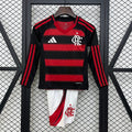Kit Criança Flamengo Principal Manga Comprida 2025/26