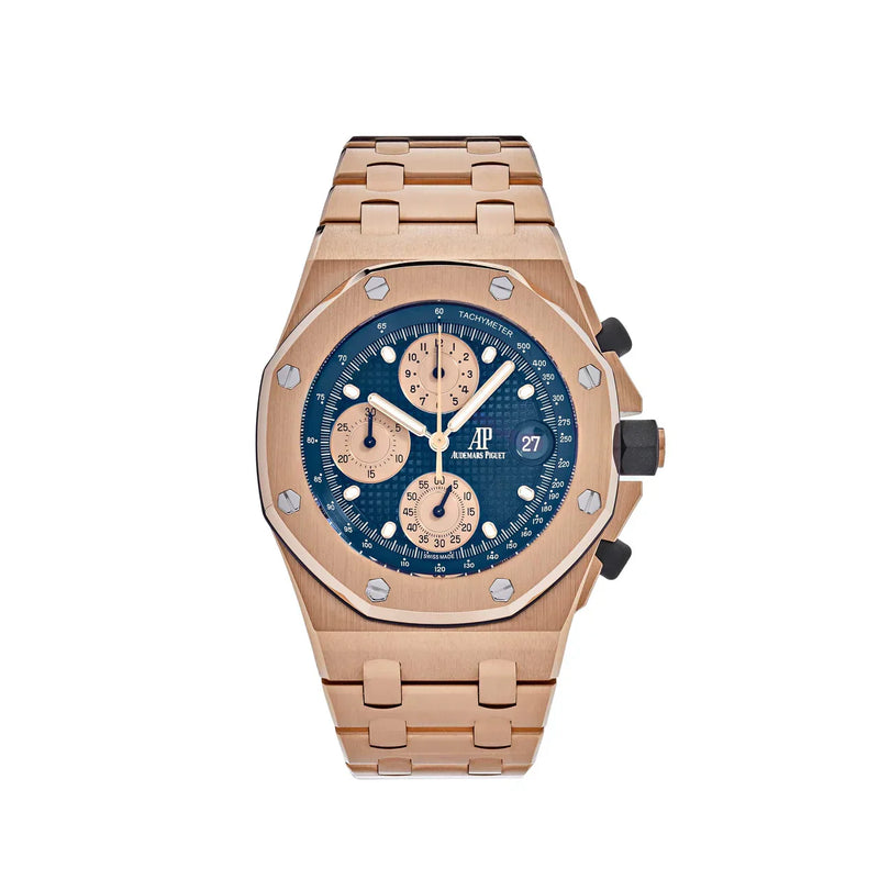 Royal Oak Offshore 26238OR.OO.2000OR.01 Chronograph 'Brick' Rose Gold Blue Dial